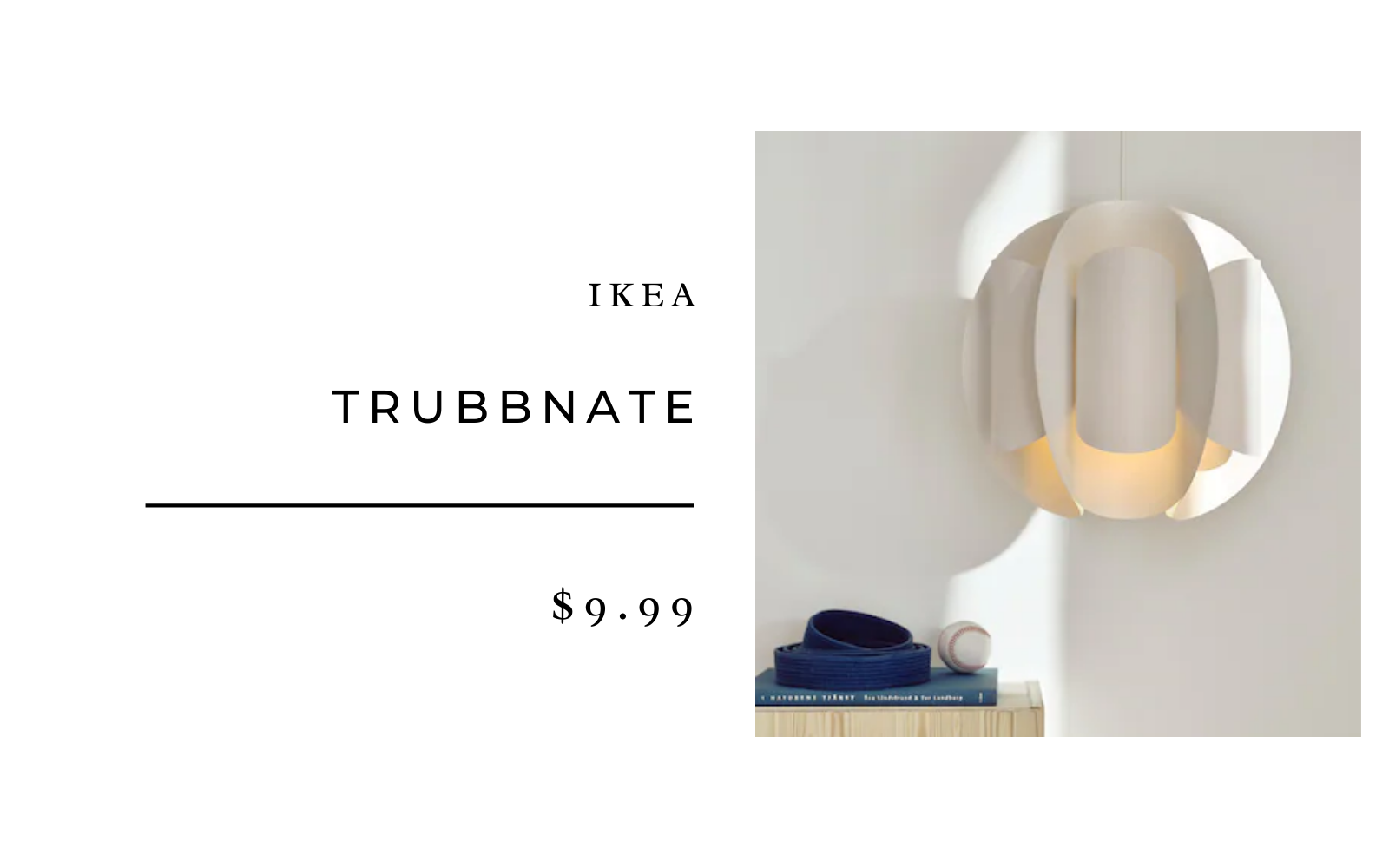 IKEA TRUBBNATE Pendant lamp shade, white15 "