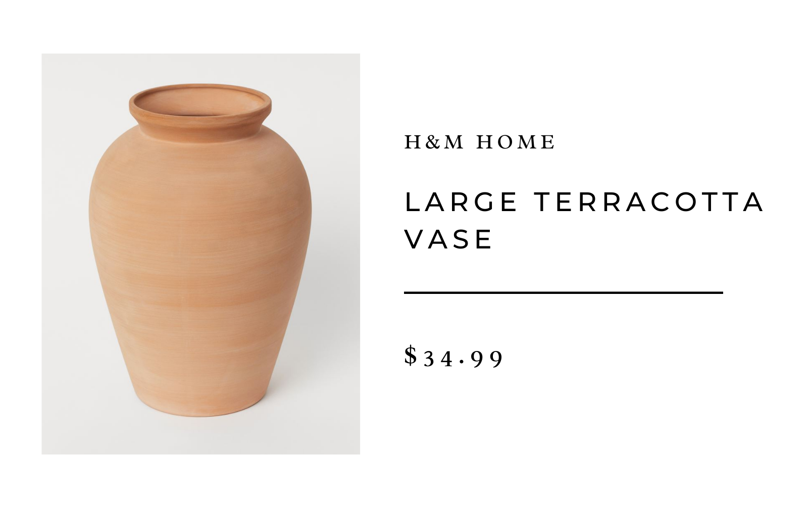 H&M Home Large Terracotta Vase