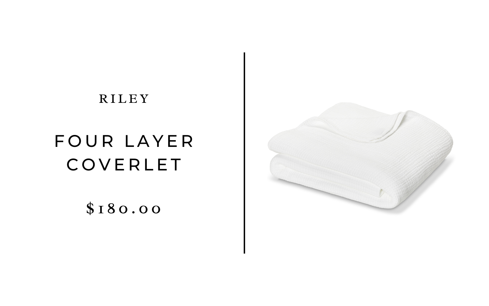 riley home four layer coverlet