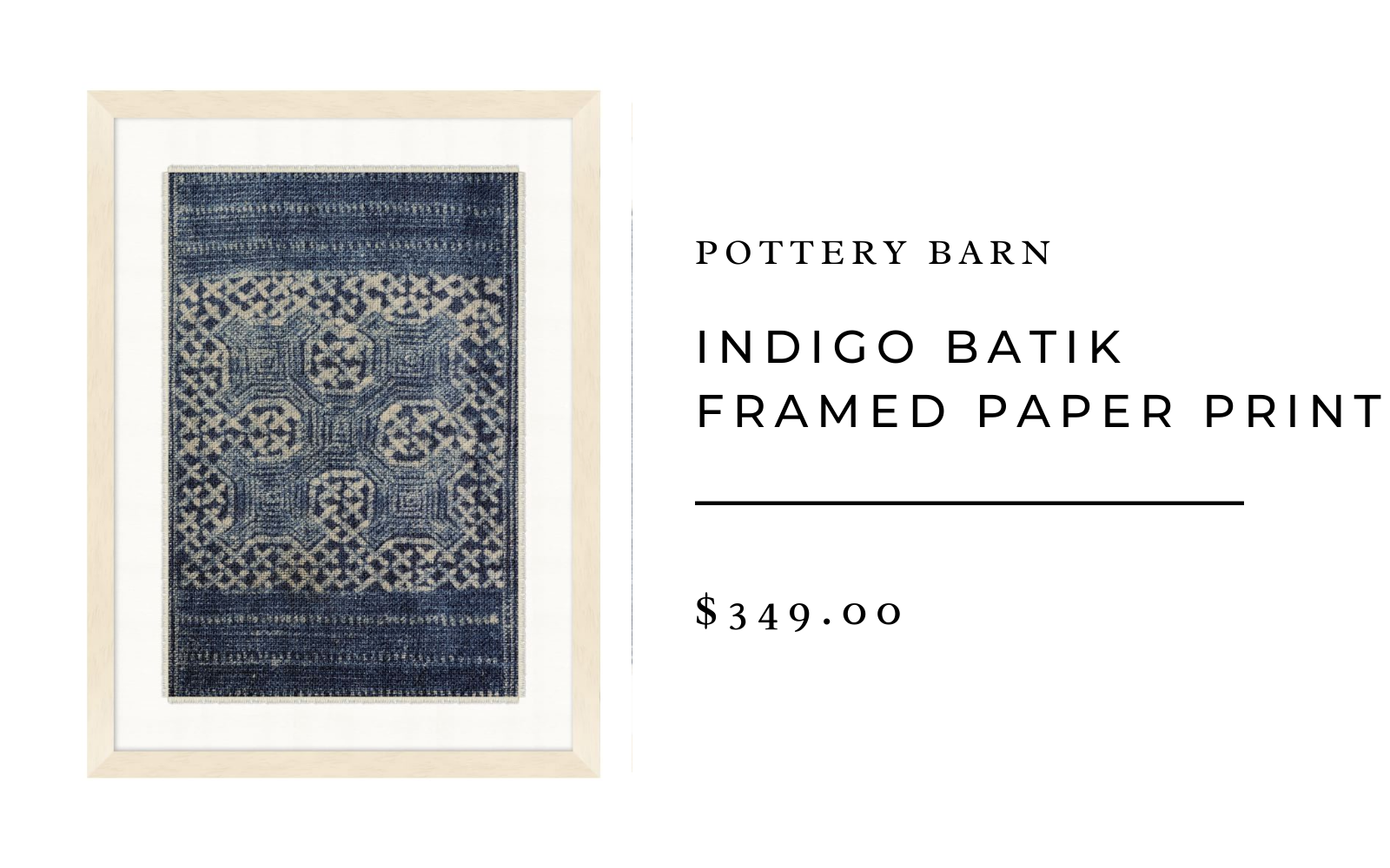 pb indigo batik framed paper