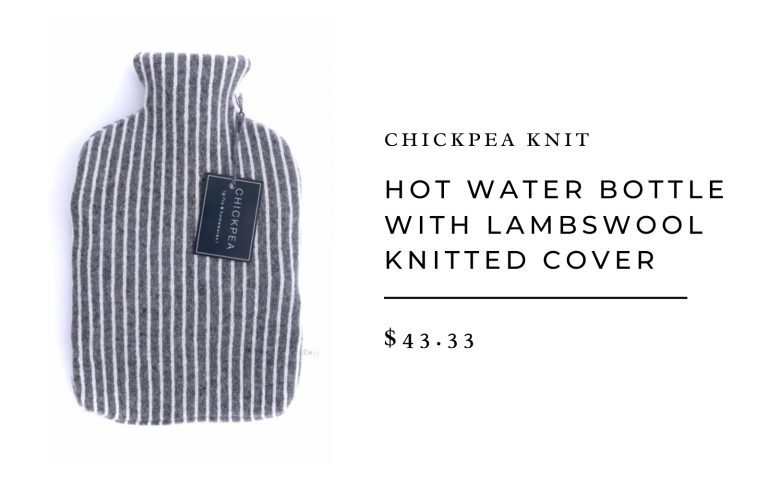 ChickPEA Knit Hot Water Bottle with Lambswool Knitted Cover_best period products