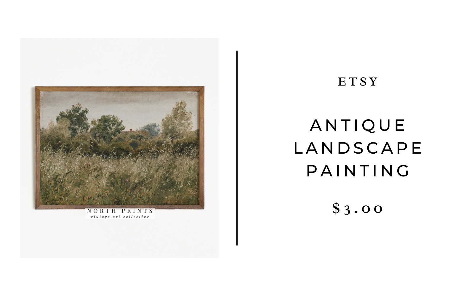 etsy antique landscape print