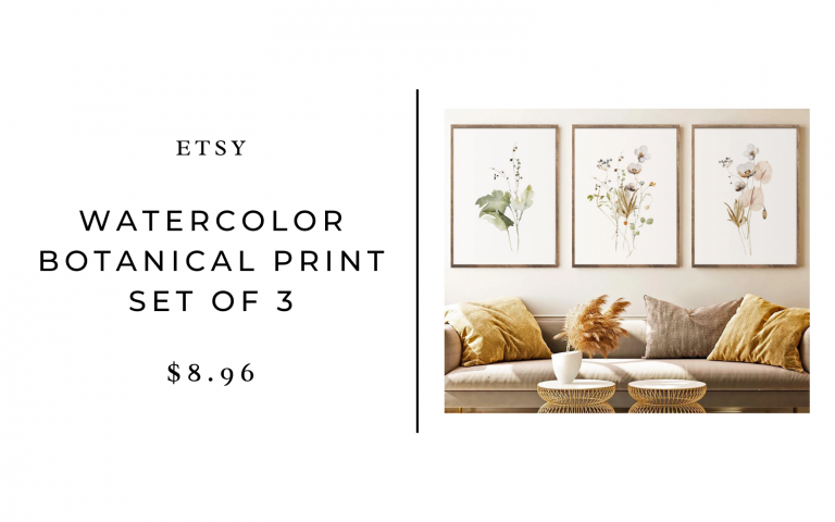 etsy watercolor set of three