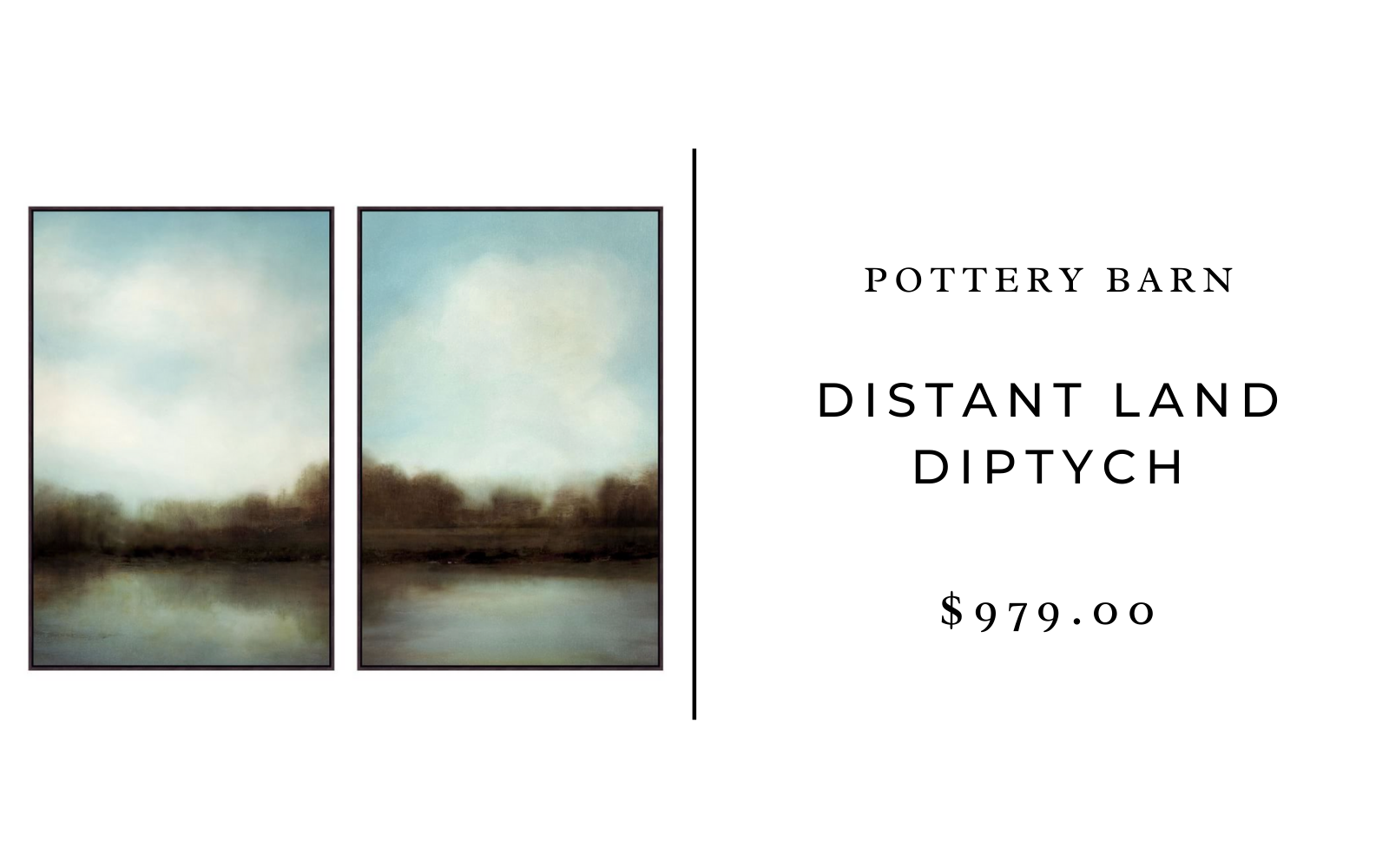 pottery barn distant land diptych