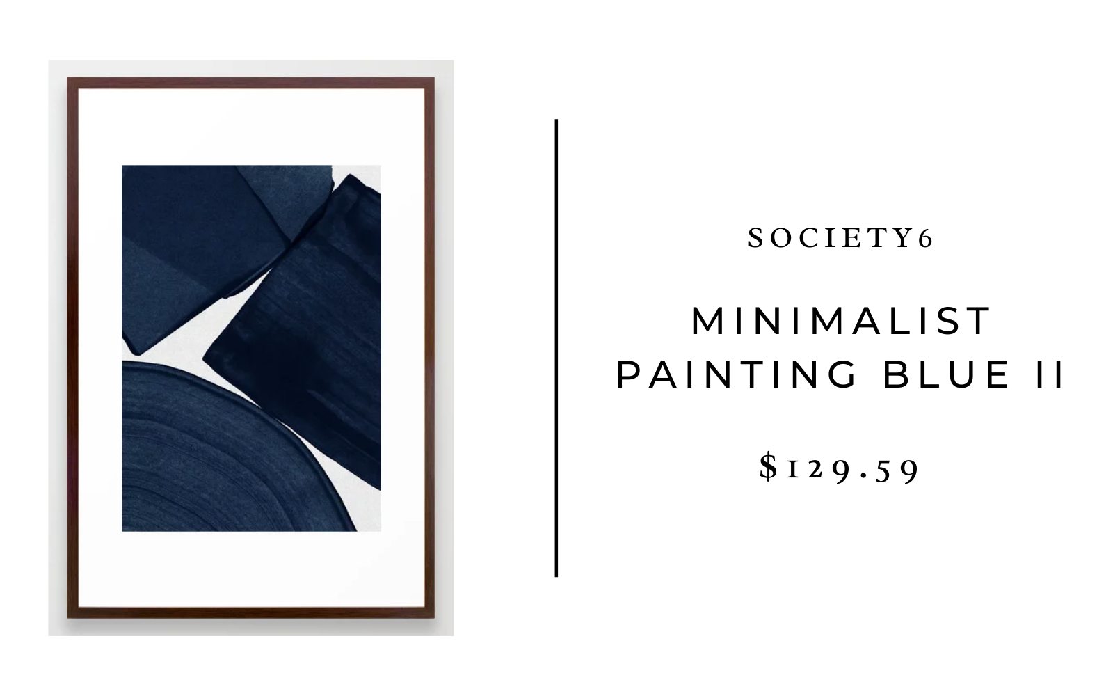 society6 minimalist painting indigo