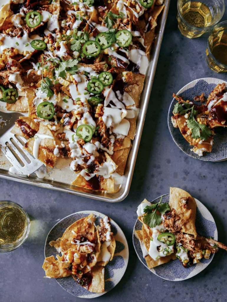 Sheet Pan Chipotle Chicken Nachos from Spoon Fork Bacon