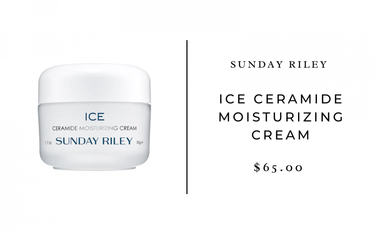 on Sunday Riley ice creams moisturized cream