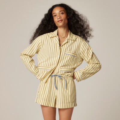 Long-Sleeve Pajama Short Set