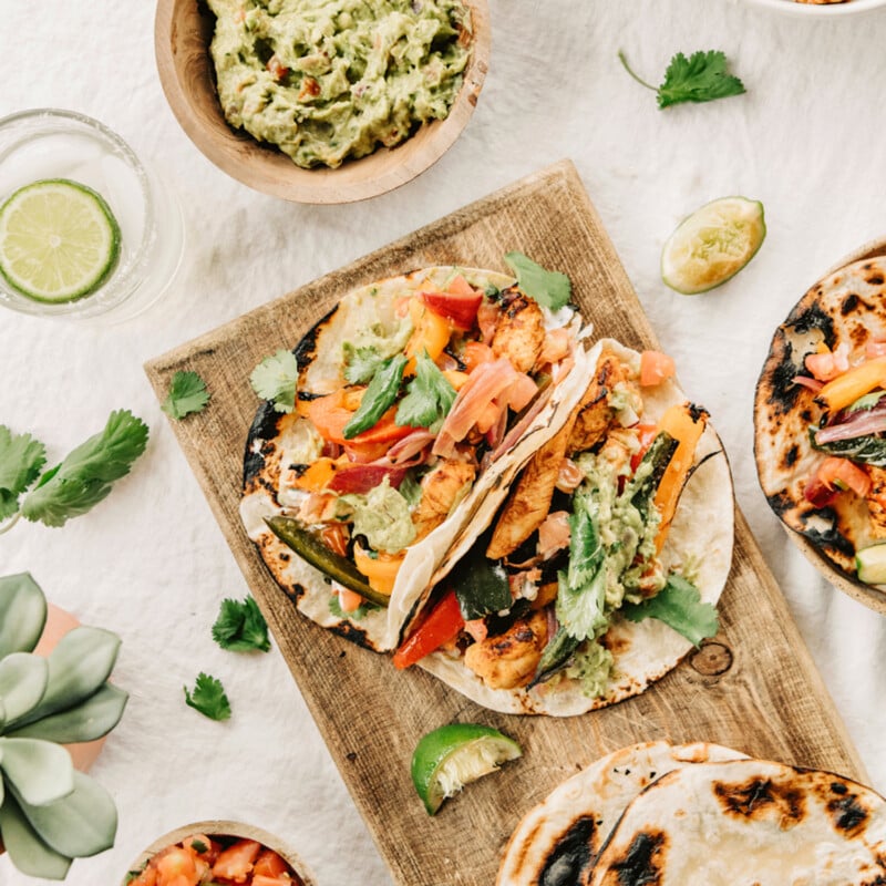 Sheet pan chicken fajitas