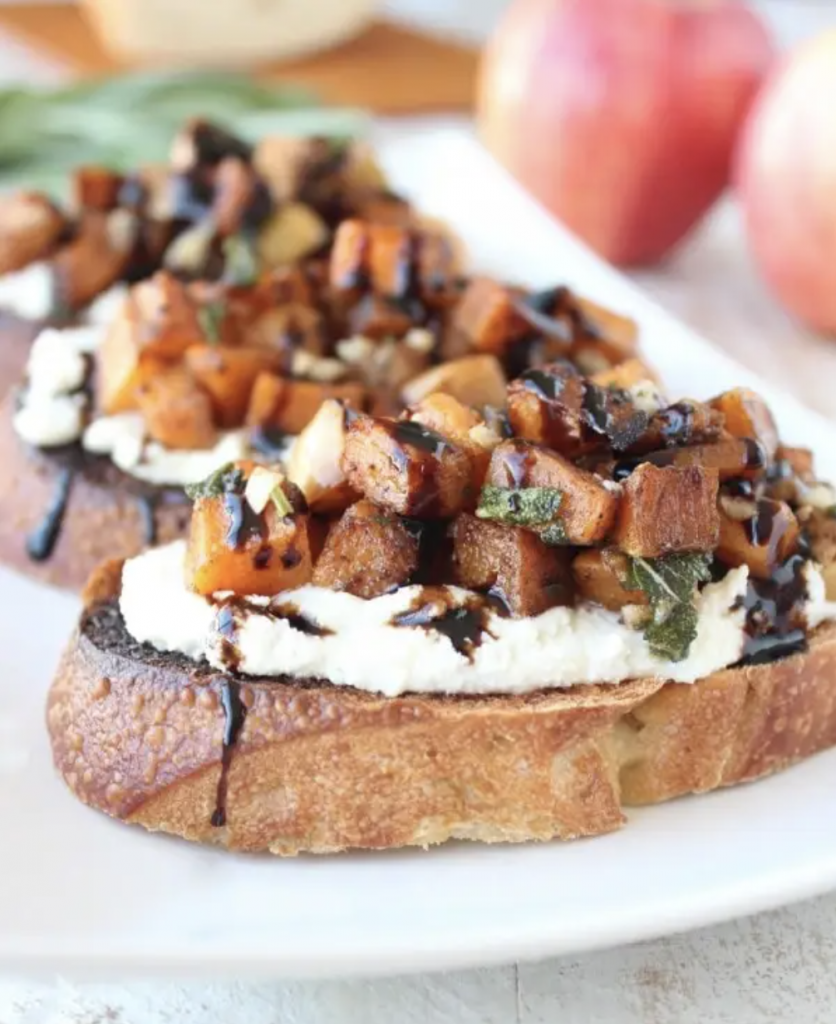 Butternut Squash Apple Bruschetta