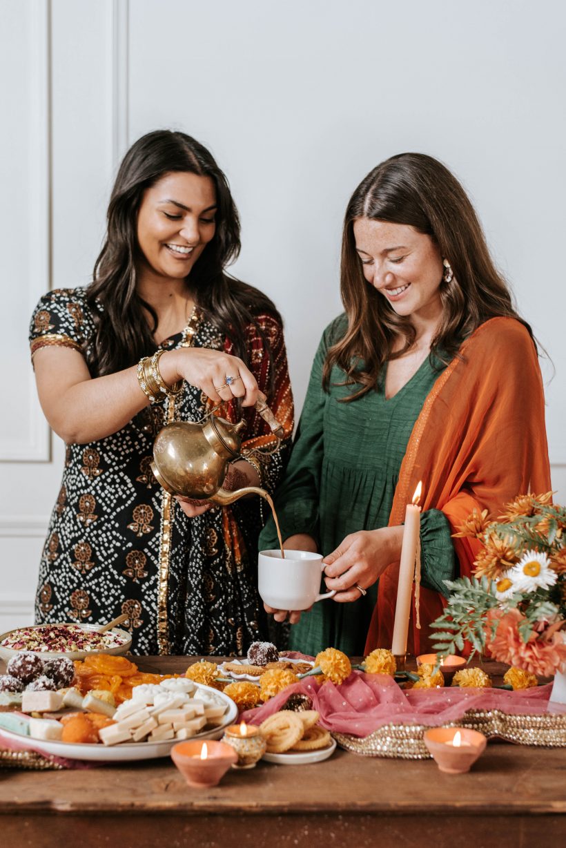 how i gather - diwali dinner party celebration and table scene - conversation starter
