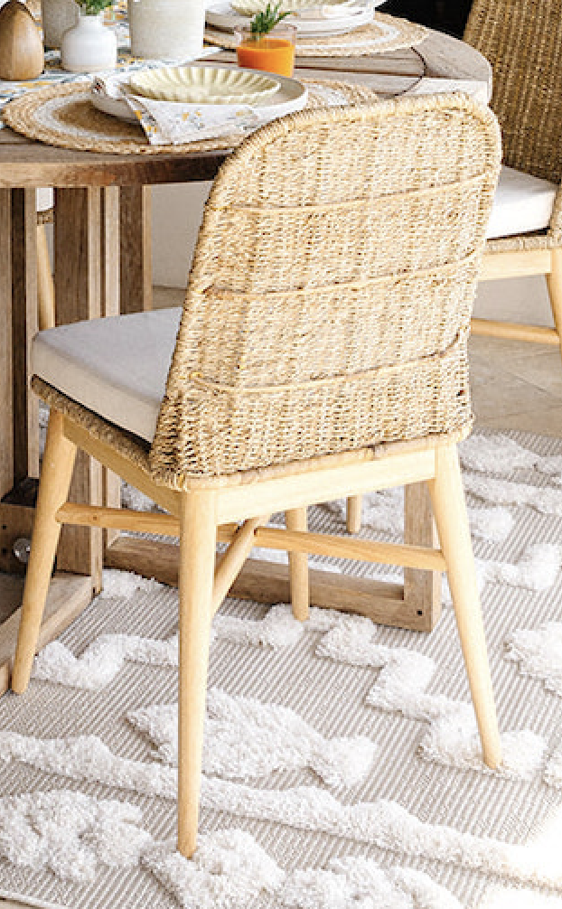 Threshold Landis Woven Backed Dining Chair with Cushion
