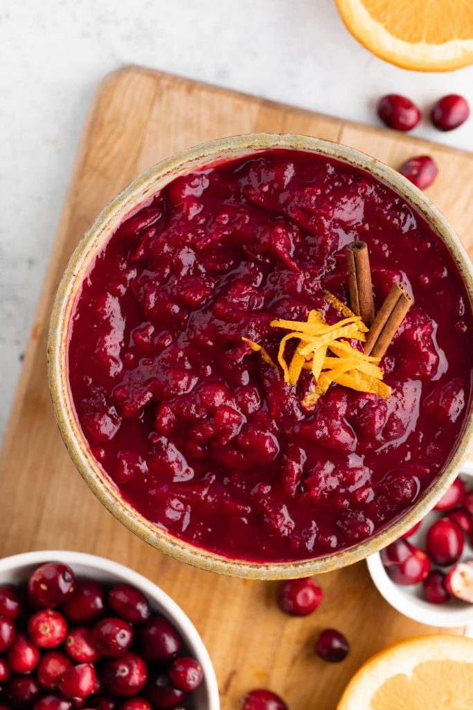 Healthy Thanksgiving Side Dishes - Healthy Homemade Cranberry Sauce