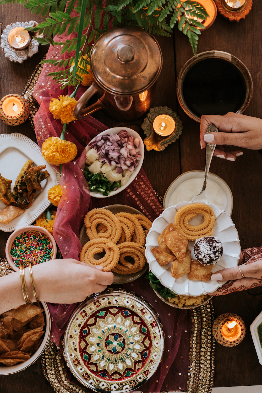 A Diwali Dinner Party in Celebration of Food, Sweets, and Tradition