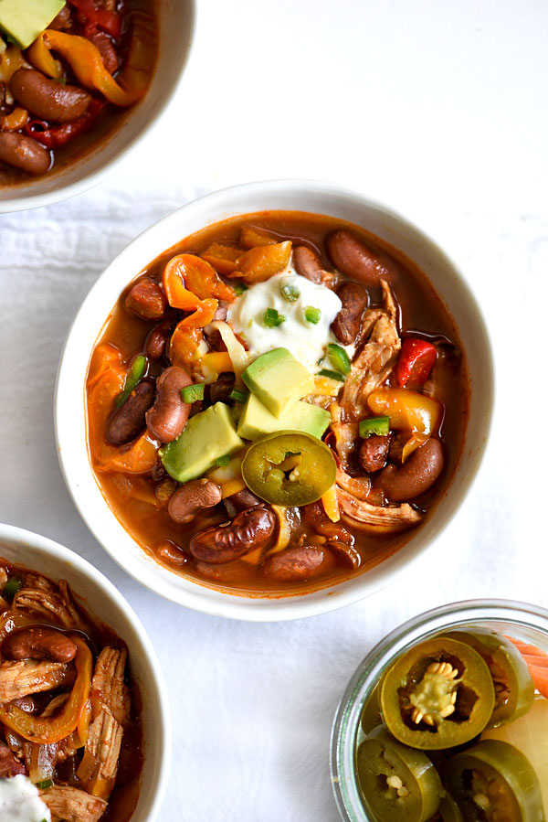 slow cooker chicken fajita chili