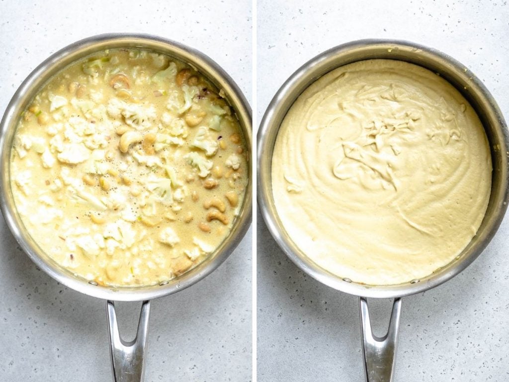 vegan cauliflower mac & cheese_two spoons