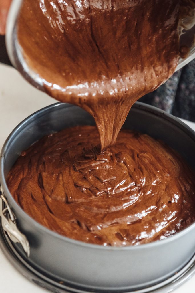 Flourless mint chocolate cake - holiday baking