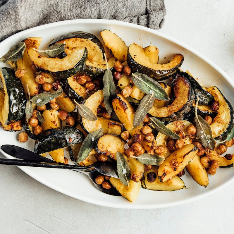 Roasted Acorn Squash with Brown Butter and Hazelnuts by Half Baked Harvest