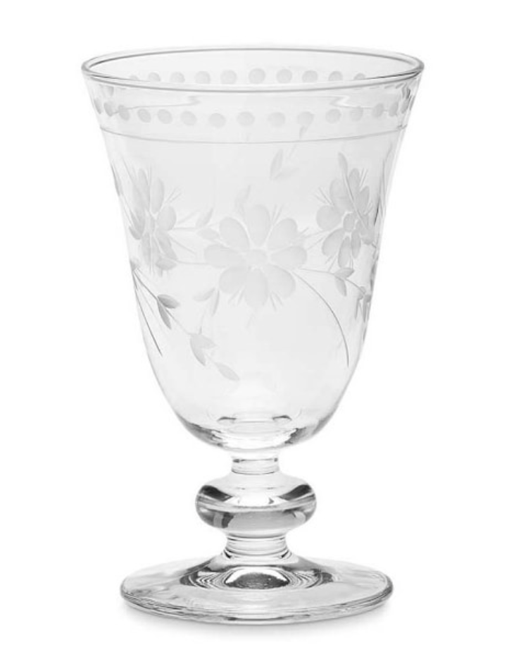 Williams Sonoma Vintage Etched Water Glasses (Set of 4)