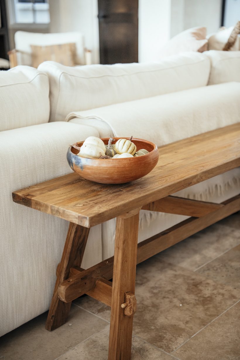 fun camille styles for living room ideas, bench, pumpkins, fall