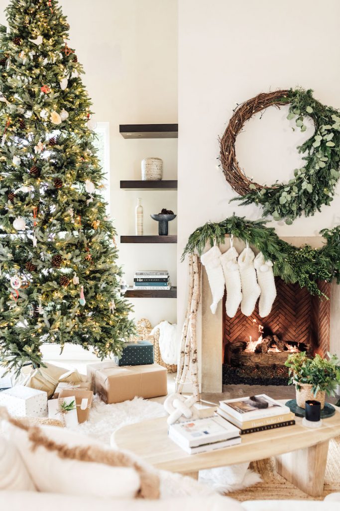 Camille Natural, Woodland-Inspired Home - christmas decorations