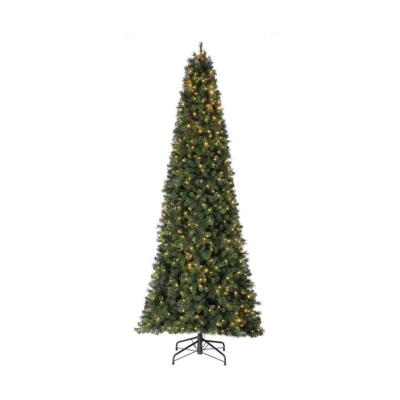 Cashmere Quick Set 12 Foot Pine Pre-Lit Artificial Christmas Tree