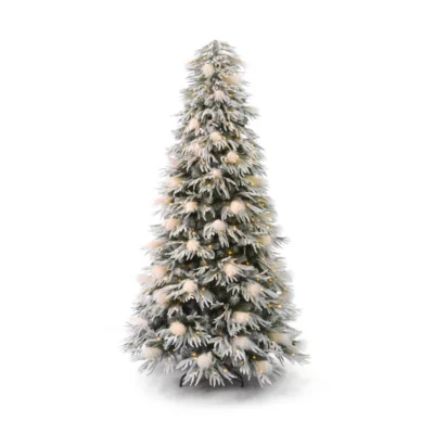 Flocked Realistic Pine and Pampas Christmas Tree