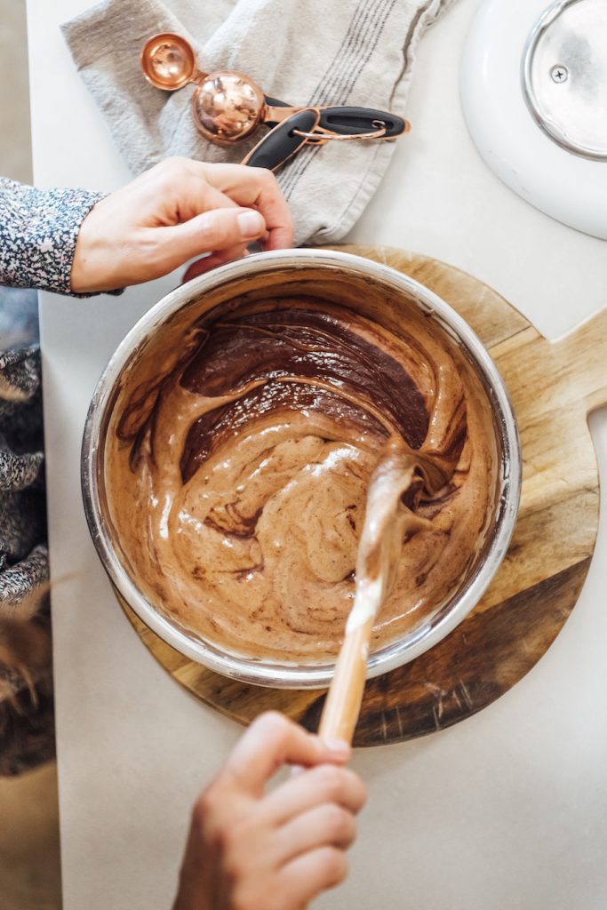 Flourless mint chocolate cake - holiday baking