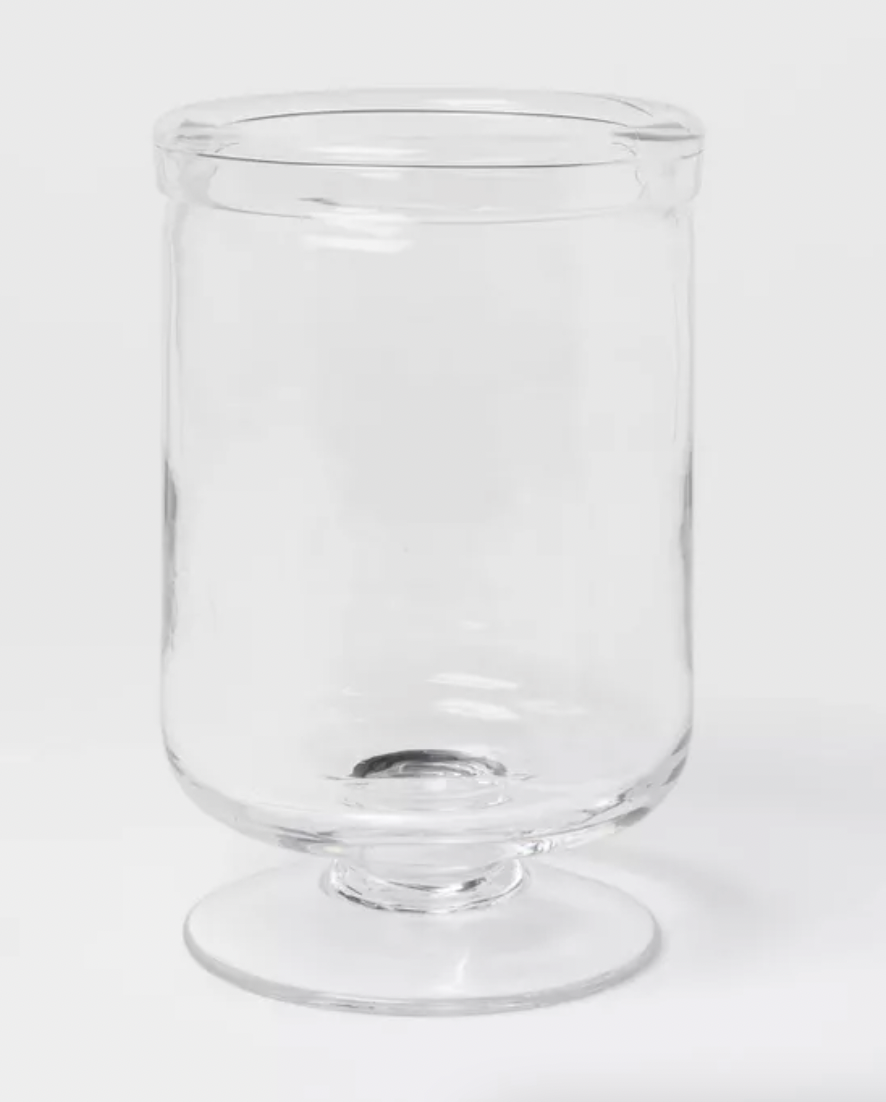 Threshold™ Glass Seeded Hurricane Candle Holder