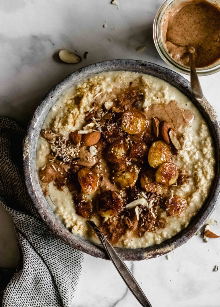 cardamom porridge with caramelized bananas