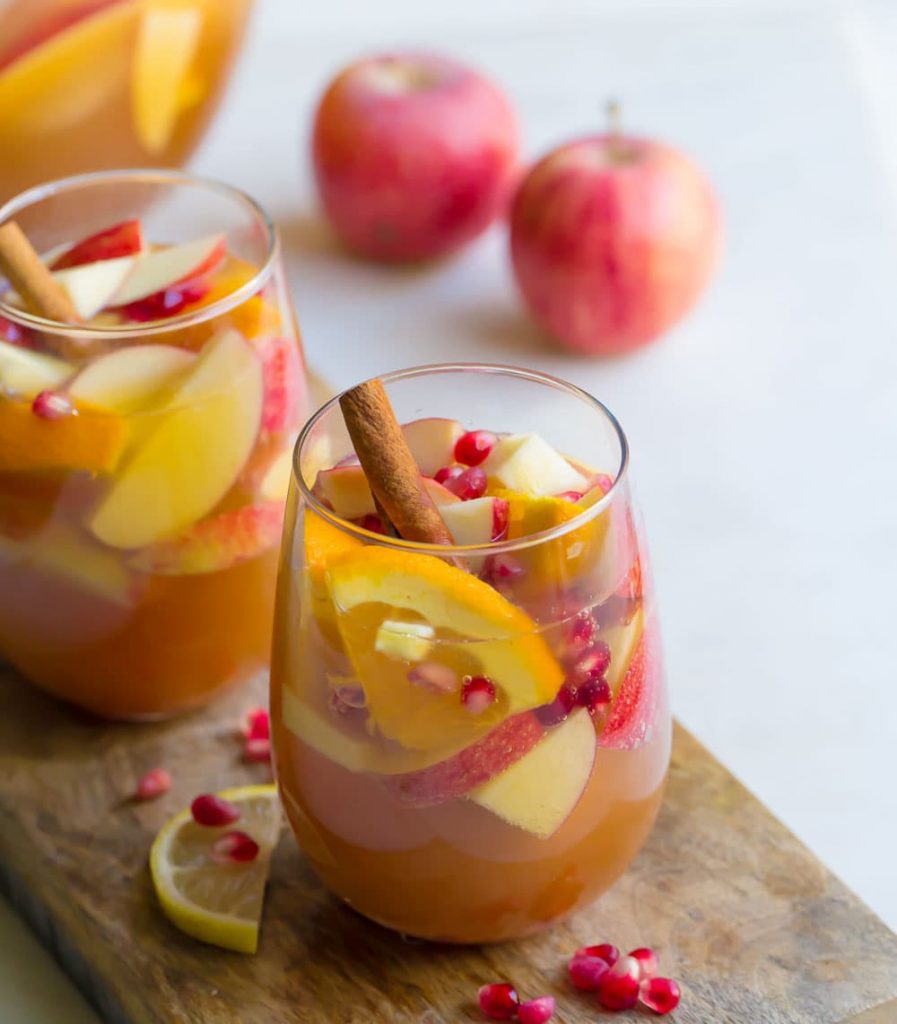 Apple Cider Sangria - holiday mocktail recipes