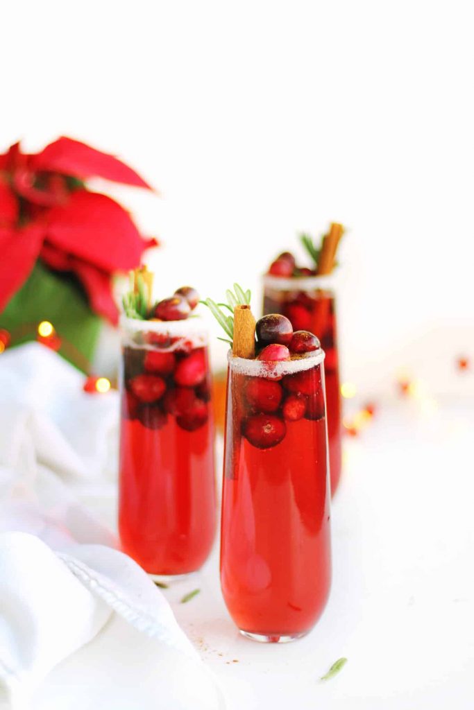 Orange Cranberry Mimosa Holiday Mocktail