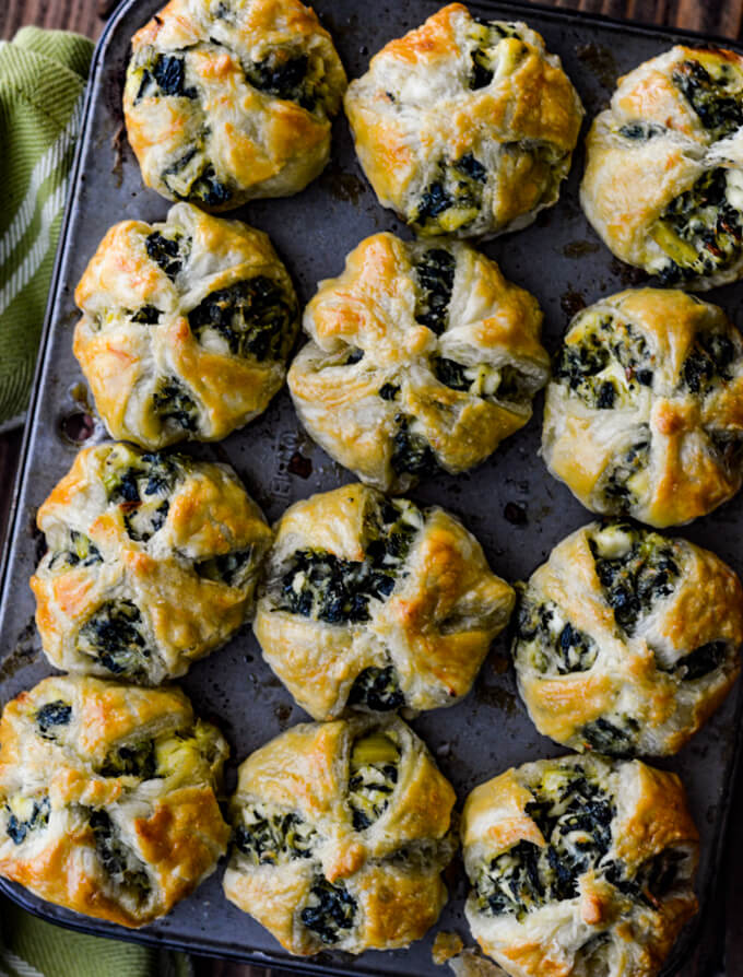 Feta and Spinach Puff Pastry Bites