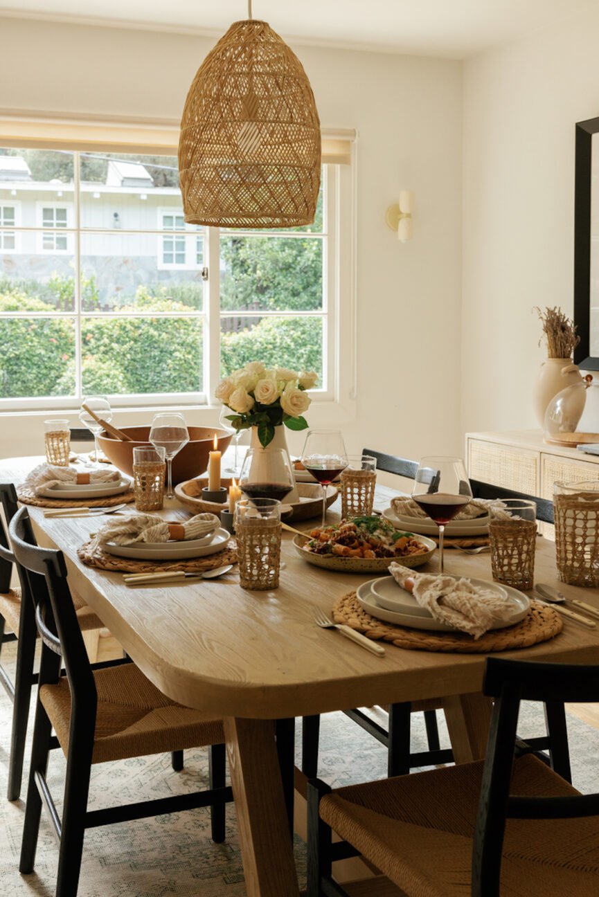 modern farmhouse table setting