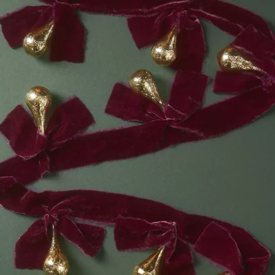 Velvet Glass Drop Garland