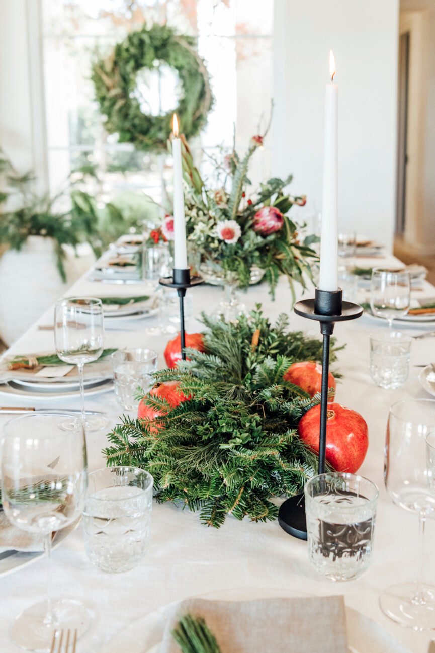 white christmas table