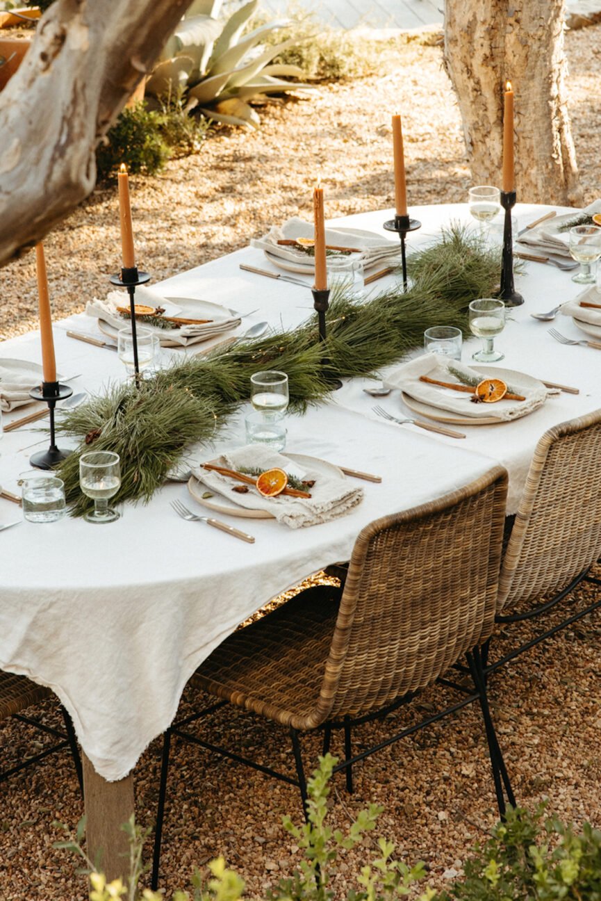 woodland inspired table setting