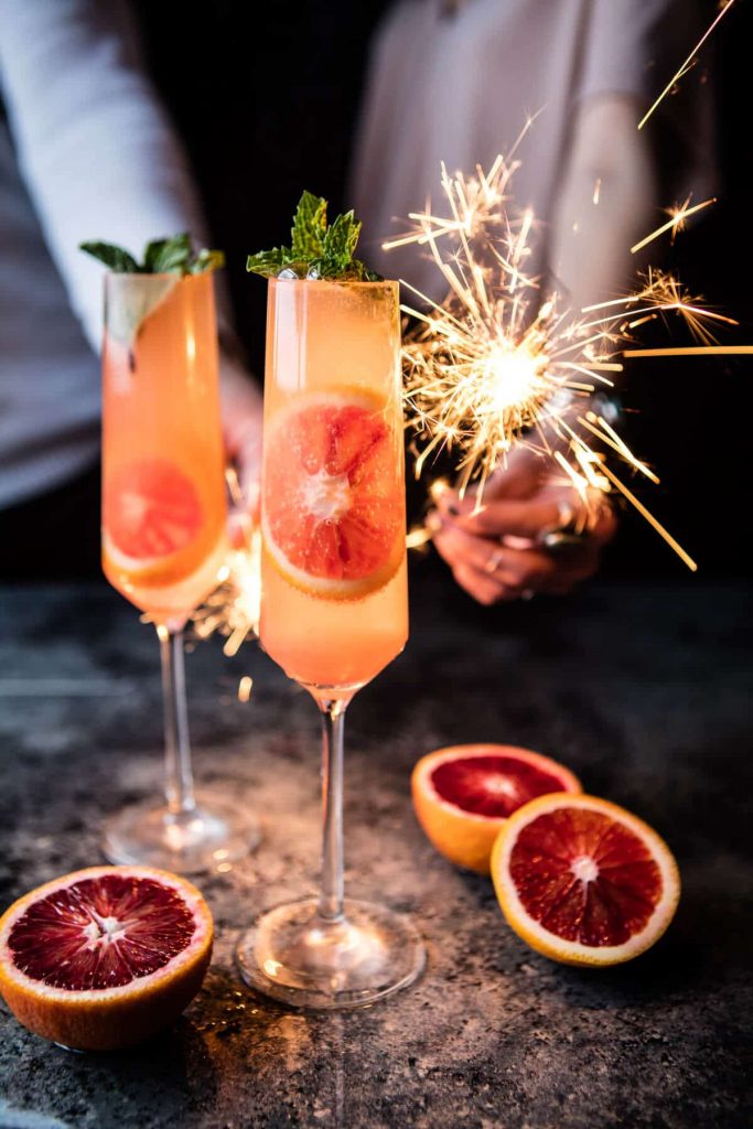 champagne cocktails_Blood Orange Champagne Mule