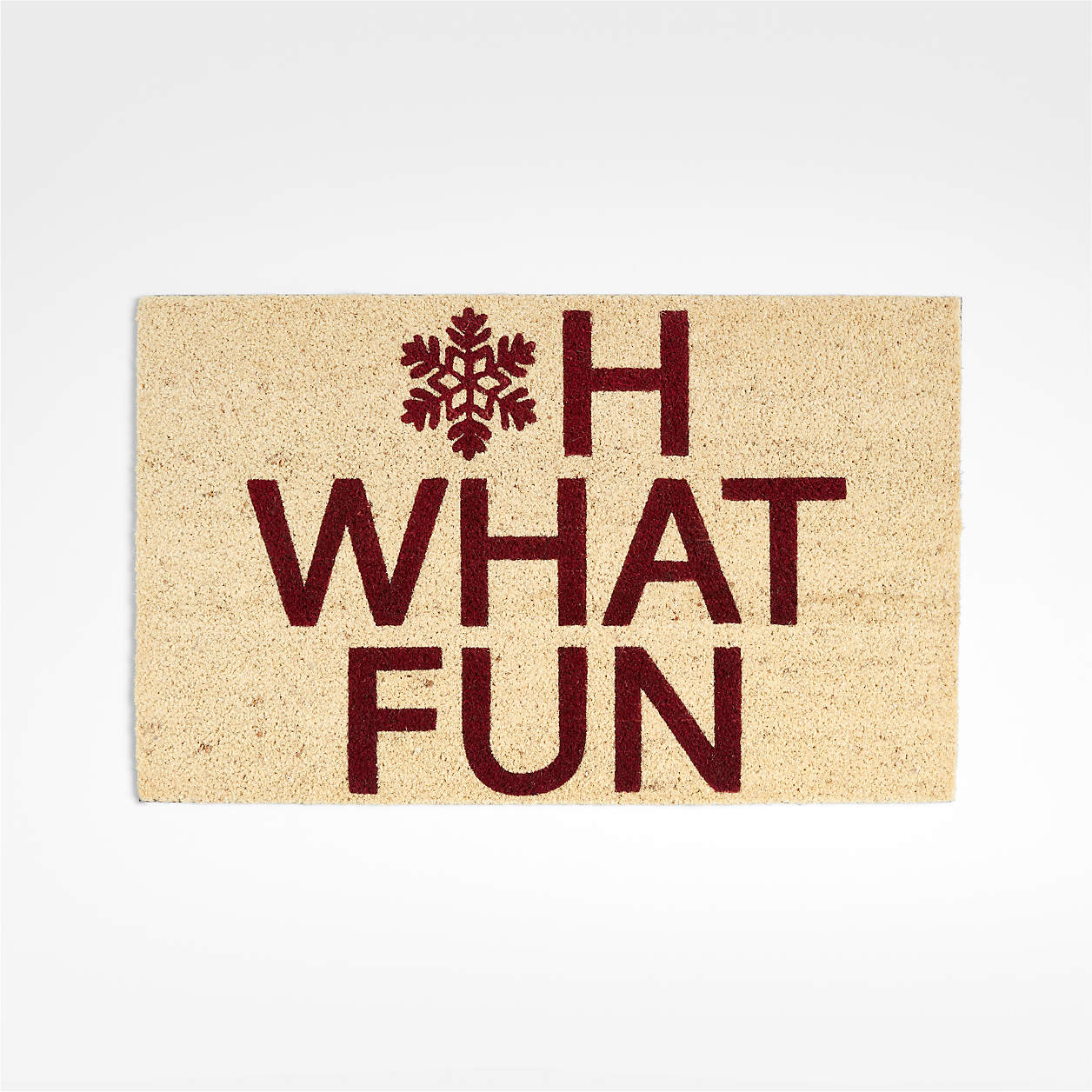 Crate & Barrel Oh What Fun 22"x36" Holiday Doormat
