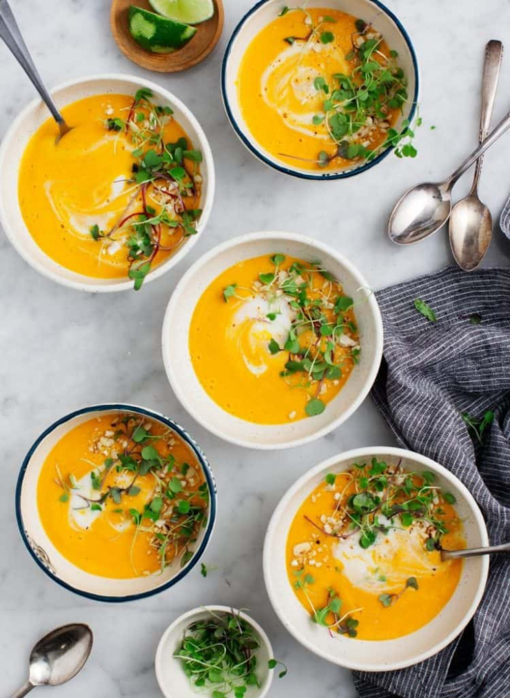 Red Curry Kuri Squash Soup by Love & Lemons