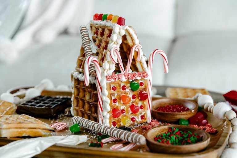 Oh, What Fun! How to Make a Waffle Gingerbread House for the Holidays