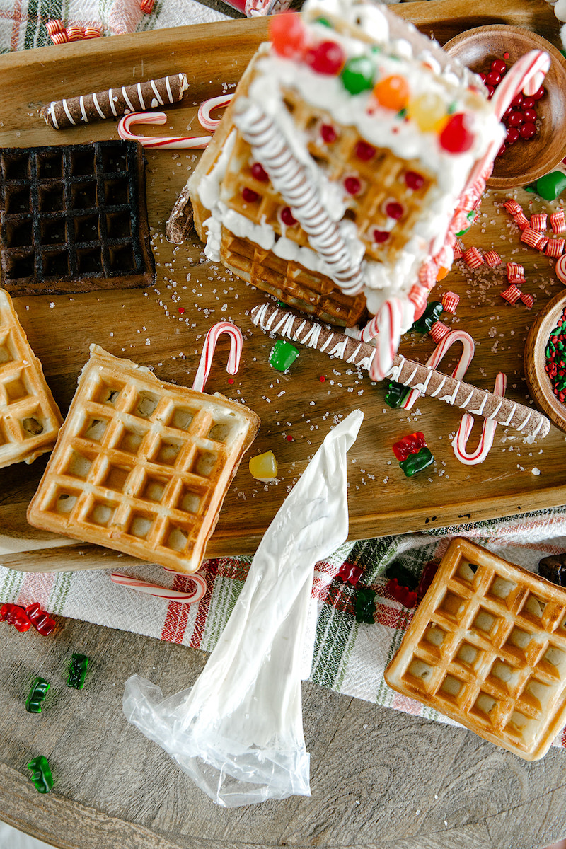 Here's how you can make cute and festive gingerbread waffles with