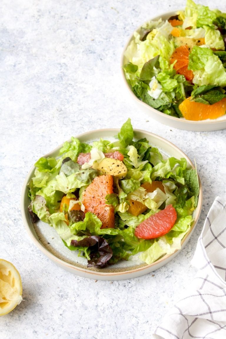 Winter salad with citrus and avocado