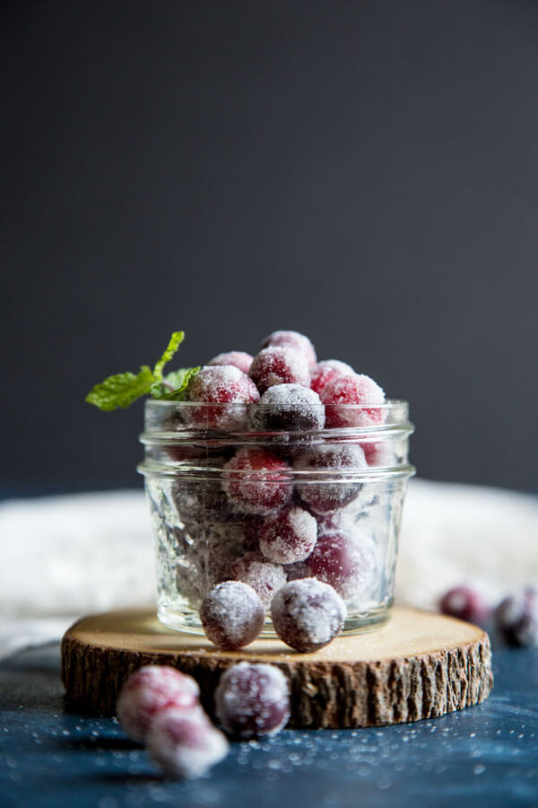 Sugared Cranberries from Wild Wild Whisk - easy baked goods for christmas gifts