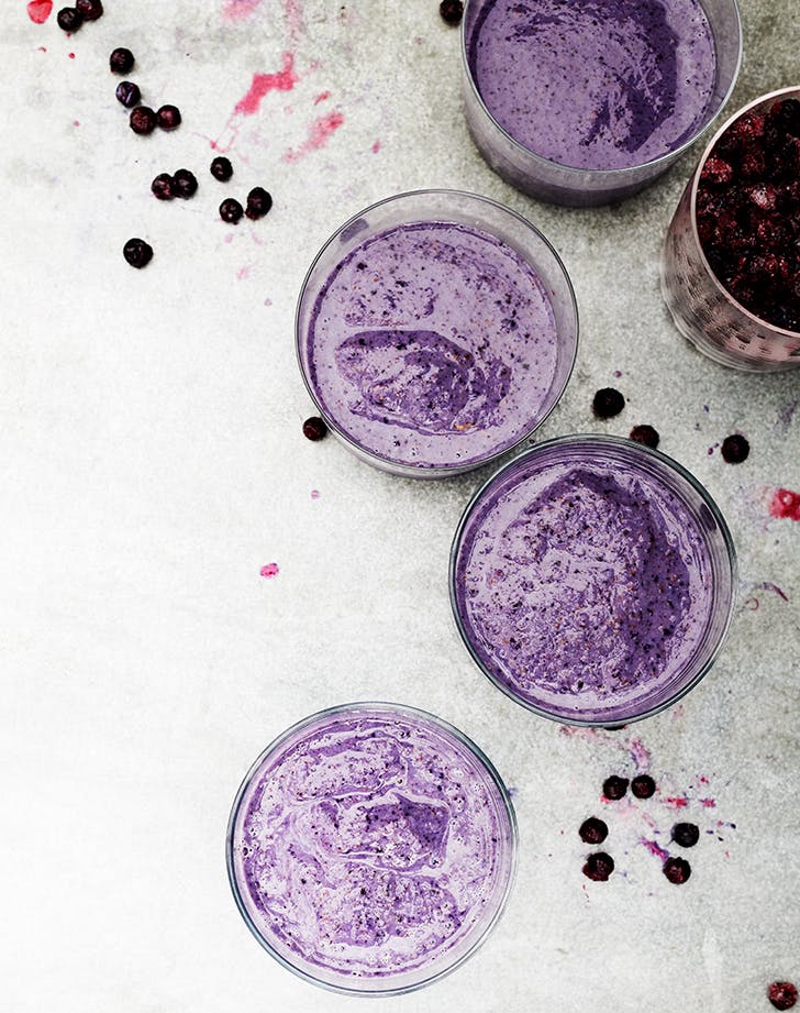 low-carb smoothie recipes_Blueberry Cauliflower Smoothie