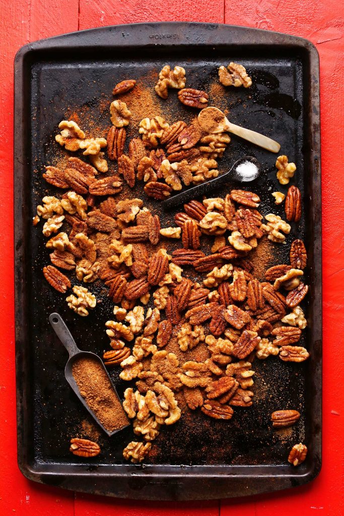 Candied Spiced Nuts from Minimalist Baker - easy baked goods for christmas gifts