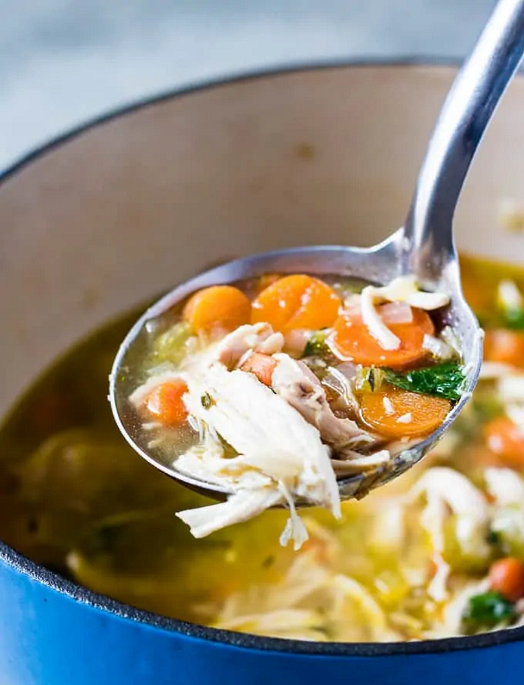 Homemade Chicken Soup Without Noodles from Berly's Kitchen