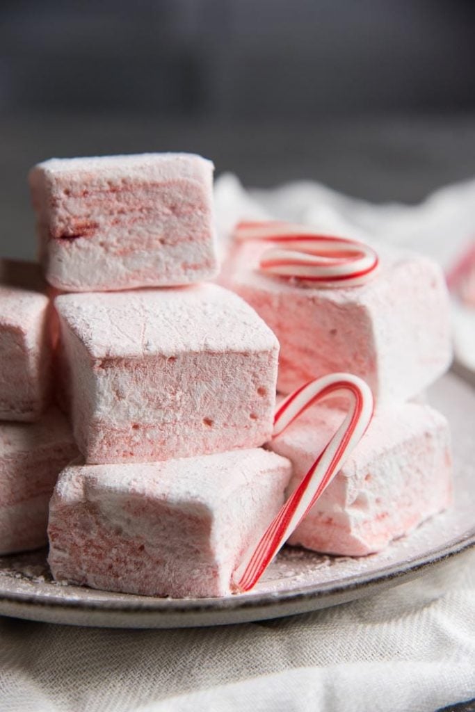 Peppermint Marshmallows from The Flavor Bender - easy baked goods for christmas gifts
