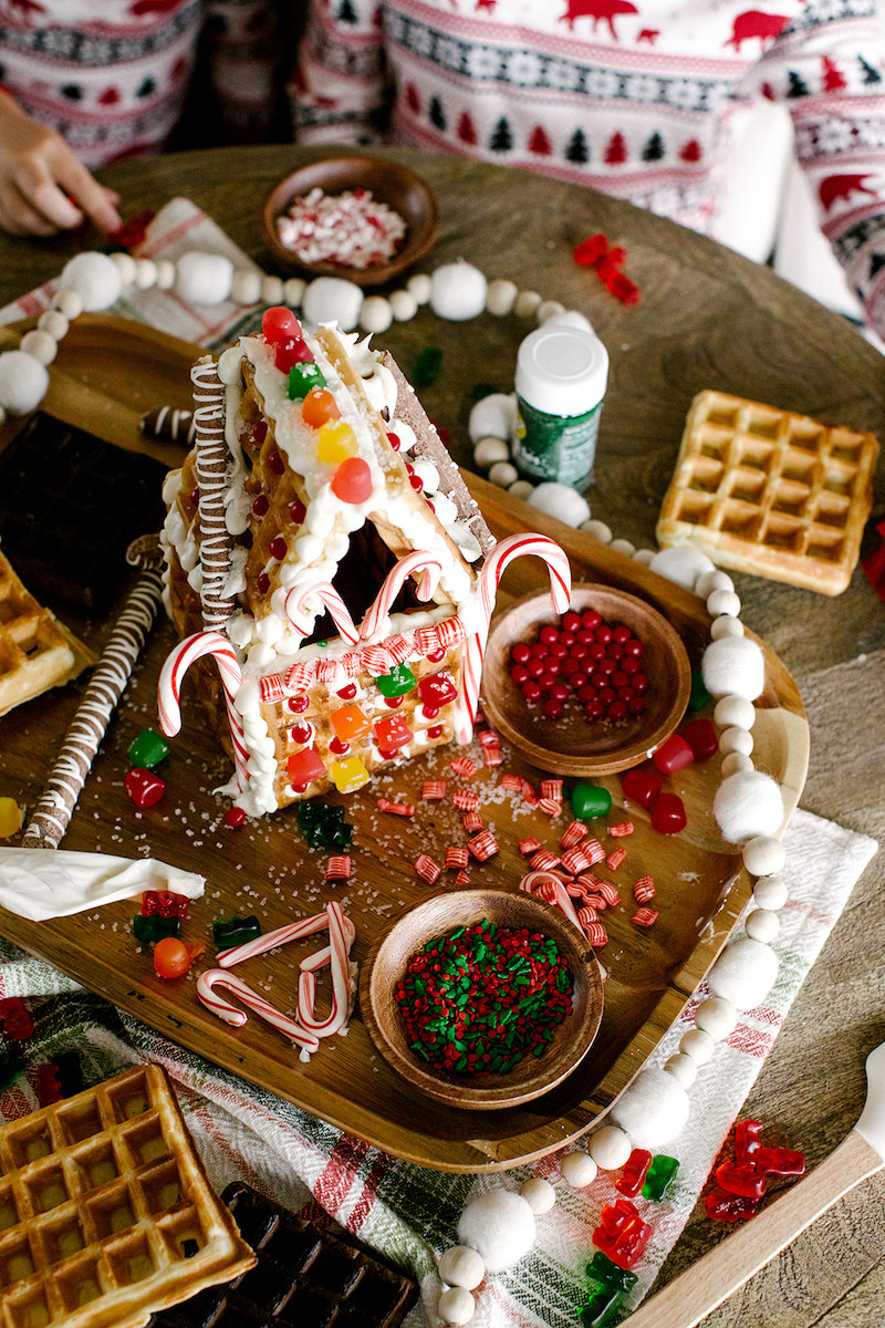 Here's how you can make cute and festive gingerbread waffles with