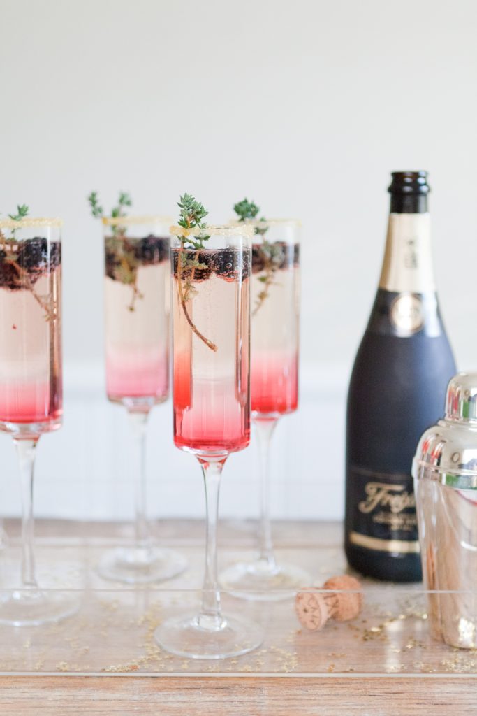 champagne cocktails_Blackberry Thyme Sparkler
